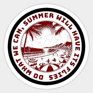 summertime beach illustration Sticker